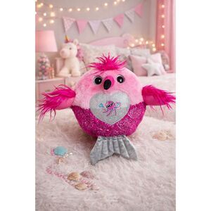 ZURU Collectible Mermaidcorn Flamingo Mermaid 13” Plush Pink Sparkle Toy # J